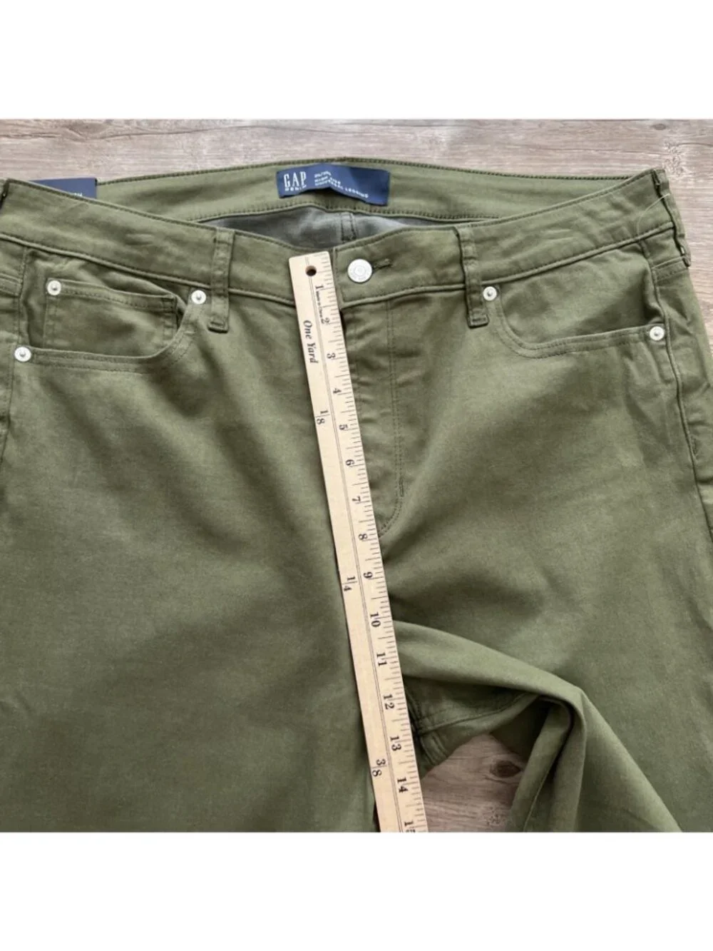 Gap High Rise Jegging Womens 20 Short Green Full Length NWT - Picture 9 of 16